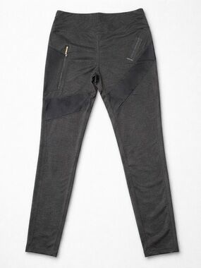 Tahari Active Charcoal Gray Athletic Leggings with Zip Pocket